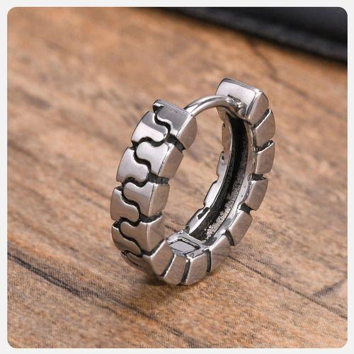 Aros Punk Hombre Mujer Vikingo Grabado Earing Moda-3