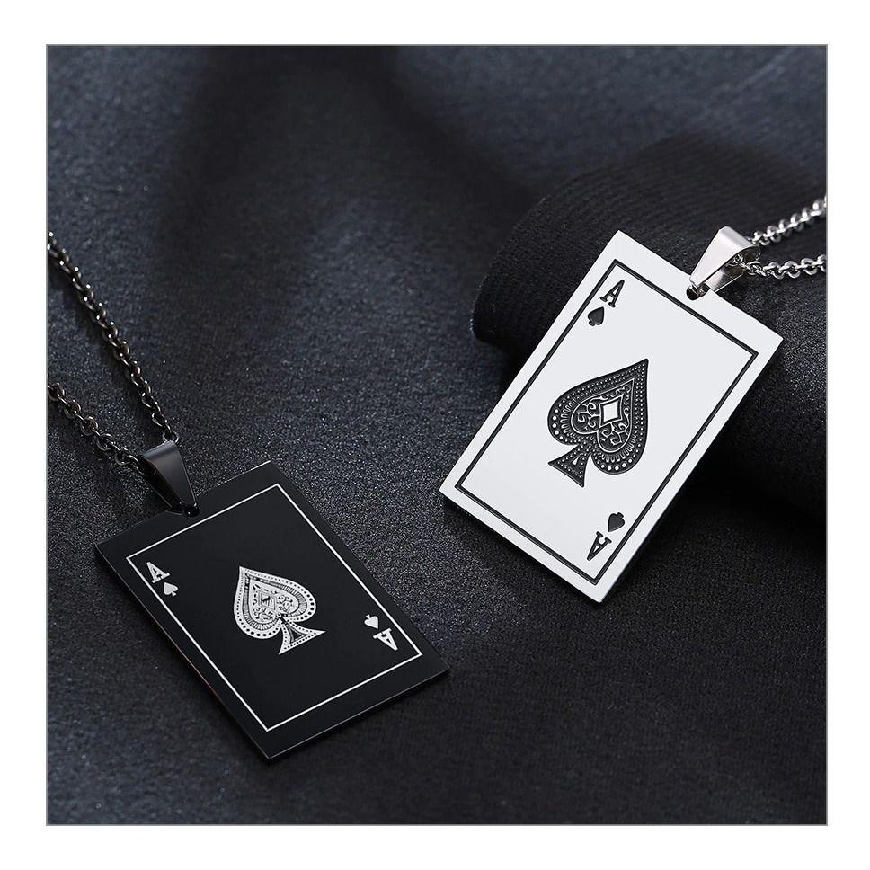 Collar As De Picas Black Hombre Mujer-2