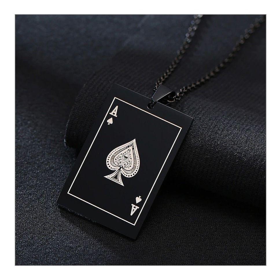 Collar As De Picas Black Hombre Mujer-4