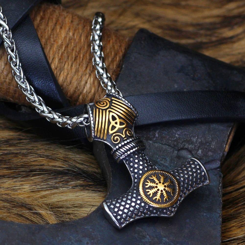 Collar Vikingo Amuleto Vikingo Vegvisir Valknut Moda 2023-2