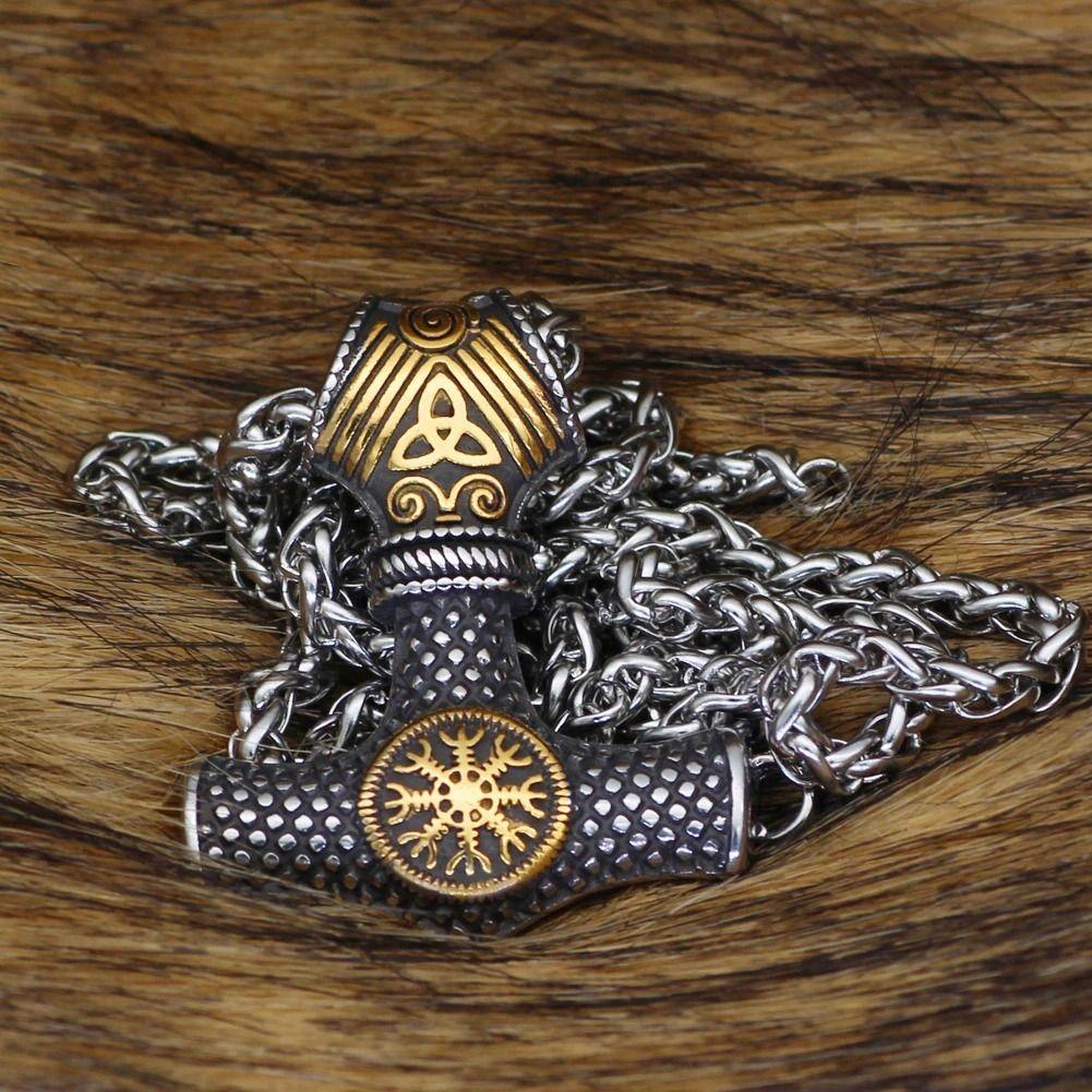 Collar Vikingo Amuleto Vikingo Vegvisir Valknut Moda 2023-3