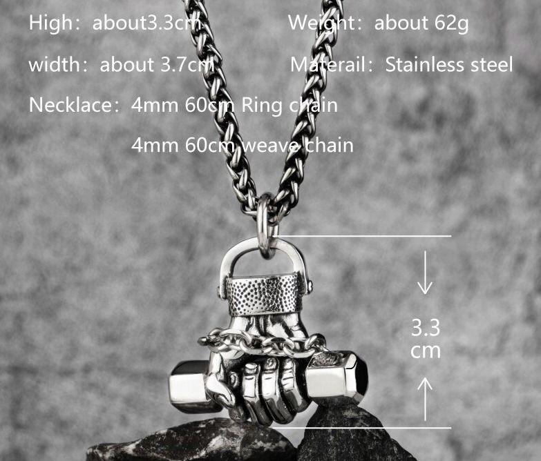 Collar De Caballero Mancuerna Gym Gimnasio Moda-5