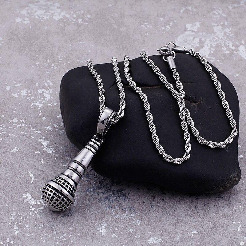 Collar Micrófono Música Hombre Mujer Moda Style-4