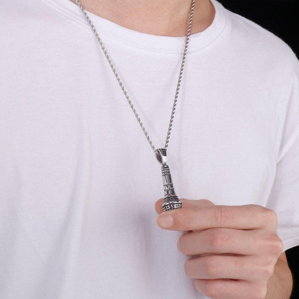 Collar Micrófono Música Hombre Mujer Moda Style-7