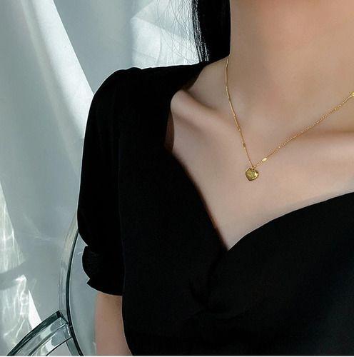 Collar Corazon Gold Love Amor Damas Moda Femenina-2