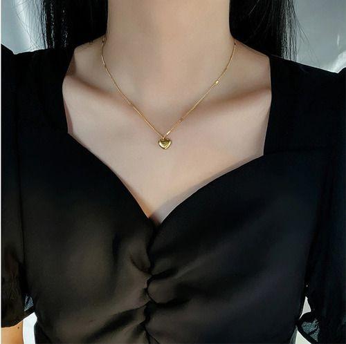 Collar Corazon Gold Love Amor Damas Moda Femenina-4