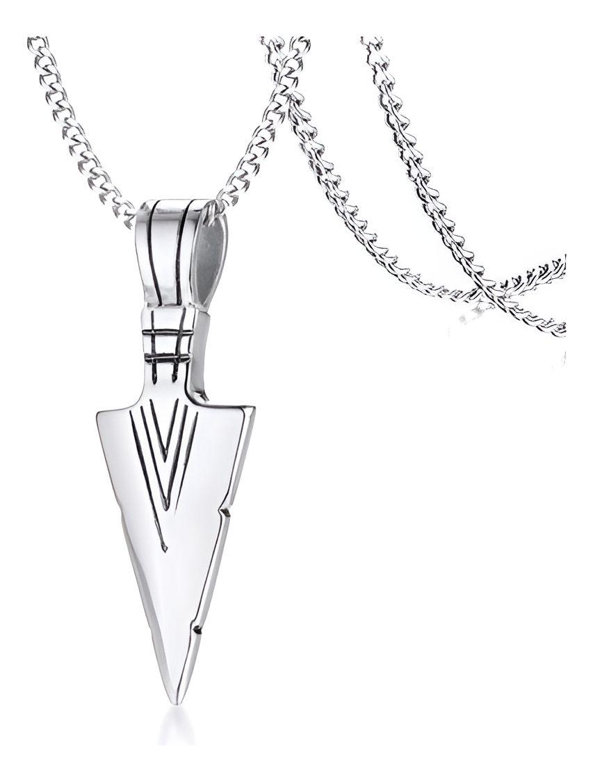 Collar Flecha Vikinga Silver Nordica Hombre Mujer Moda-0