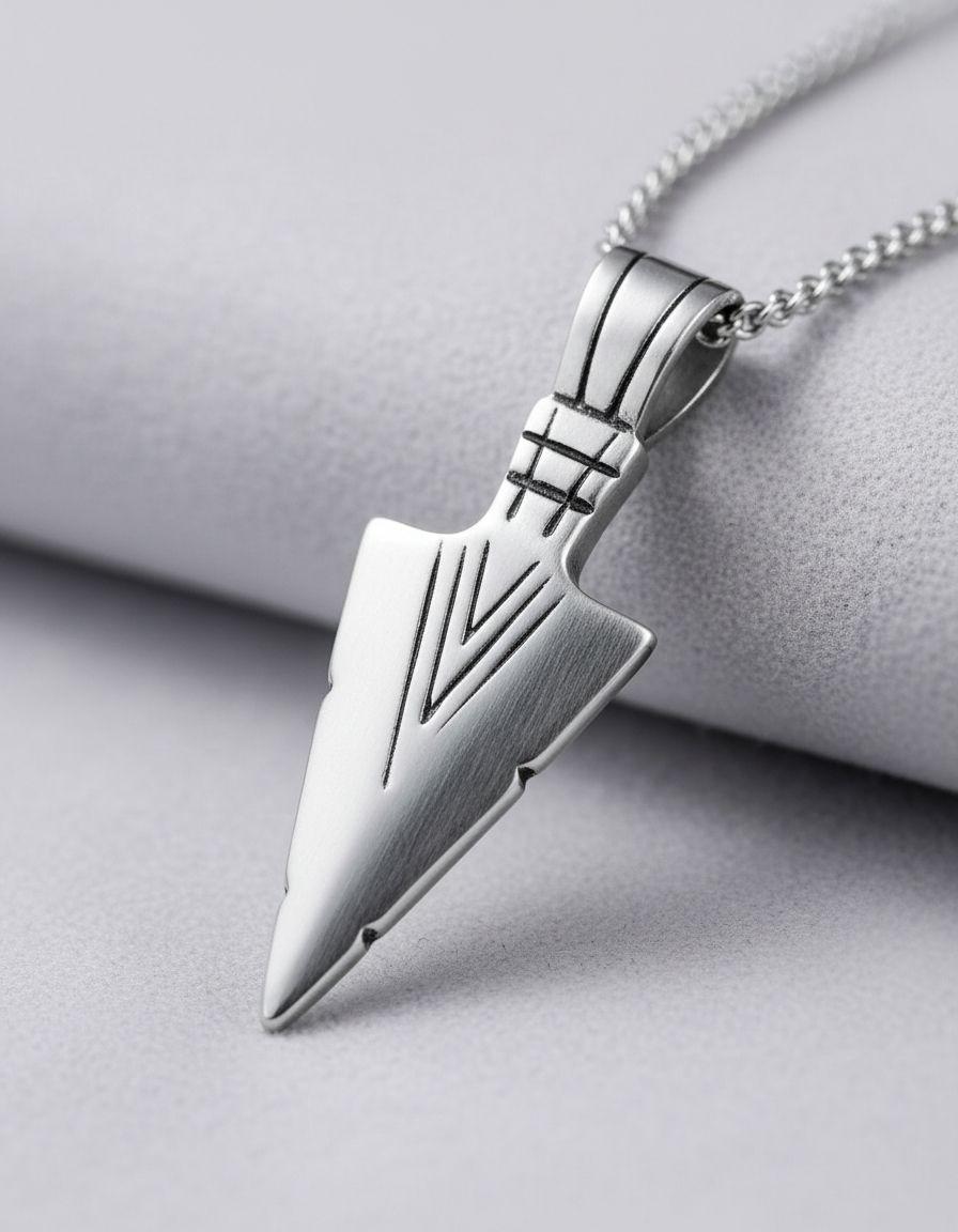 Collar Flecha Vikinga Silver Nordica Hombre Mujer Moda-4