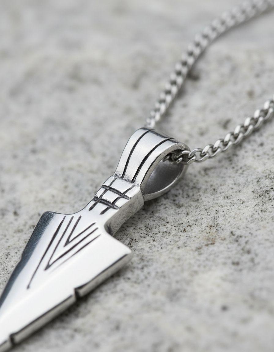 Collar Flecha Vikinga Silver Nordica Hombre Mujer Moda-5