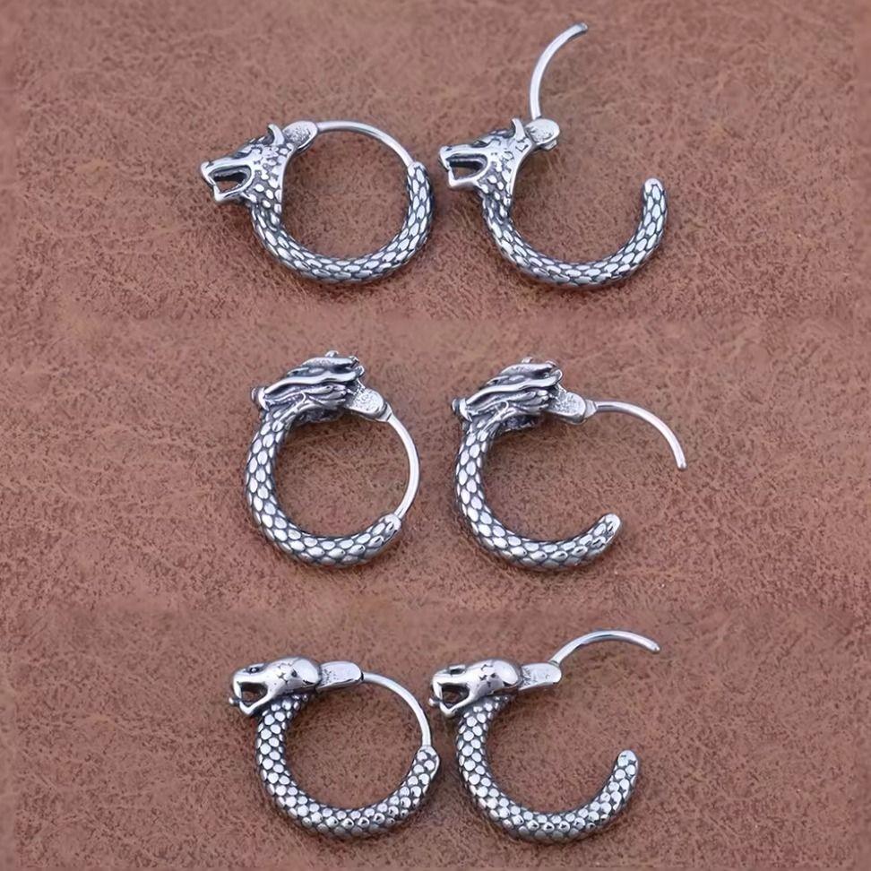 Aros Punk Hombre Mujer Serpiente Cobra Earing Moda-2