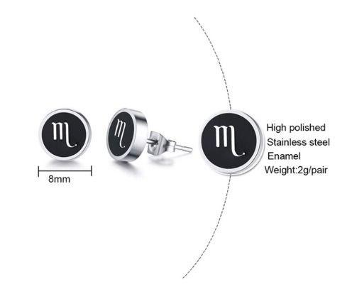 Aros Punk Silver Ring Signo Piscis Hombre Mujer Moda 2019-4