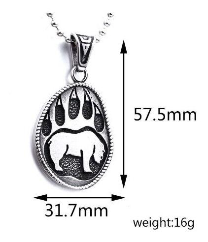 Collar Vikingo Garra Oso Doble Nórdico Hombre Moda 2020 1-2