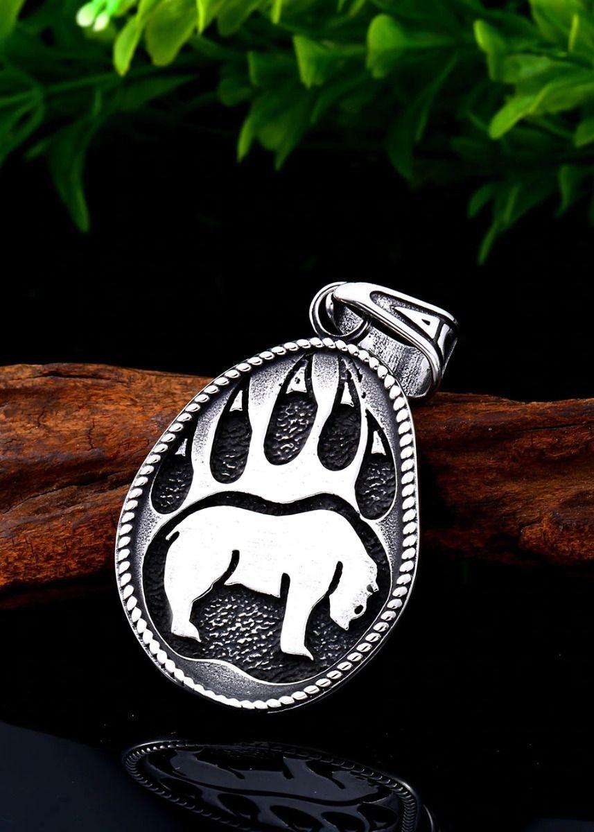 Collar Vikingo Garra Oso Doble Nórdico Hombre Moda 2020 1-4