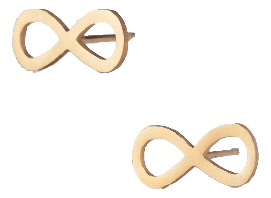 Aros Infinito Gold Space Mujer Mnimalista Acero Quirurgico-0