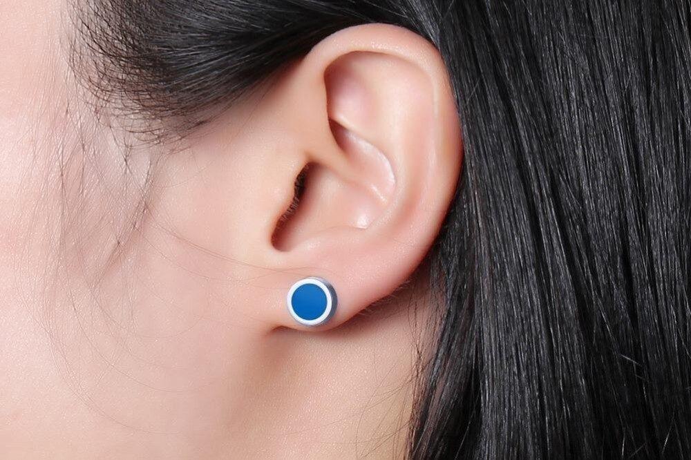 Aros Punk Blue Sky Circular Hombre Mujer Moda 2021 Royal Madriz | Paris.cl