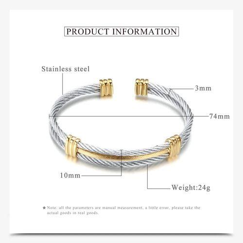 Pulsera Gold Silver Caballeros Y Damas Vintage Triple-2