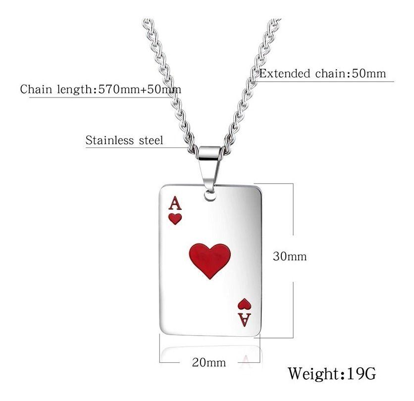 Collar As De Picas Hombre Mujer Moda 2022 Style X-2