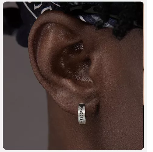 Aros Vikingos Punk Black Runas Vikingas Hombre Mujer-2