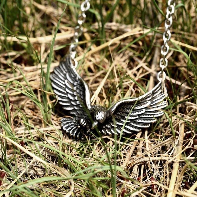 Collar Aguila Titanio Hombre Mujer Moda Style-3