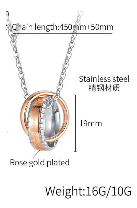 Collar Anillo Siempre Estare Contigo Para Damas Parejas-4