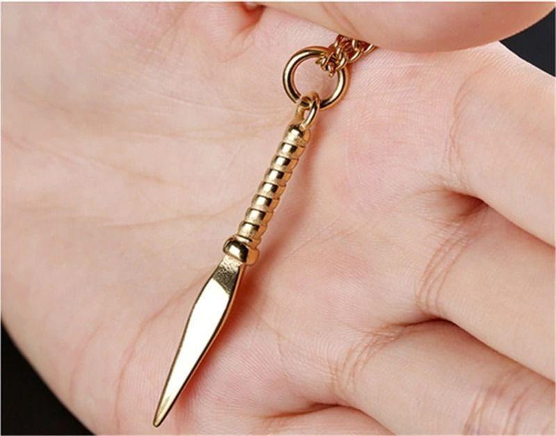 Collar De Kunai Gold Titanio Hombre Mujer Moda 2022 I-3