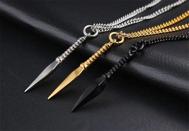 Collar De Kunai Gold Titanio Hombre Mujer Moda 2022 I-4