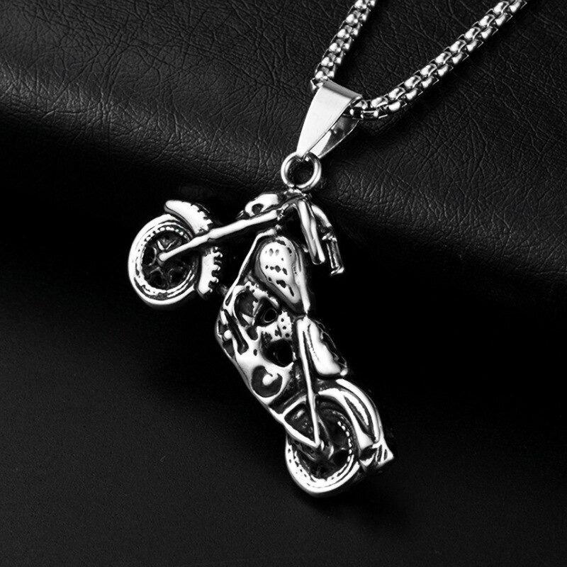 Collar Motocicleta Silver Space Moto Hombre-2