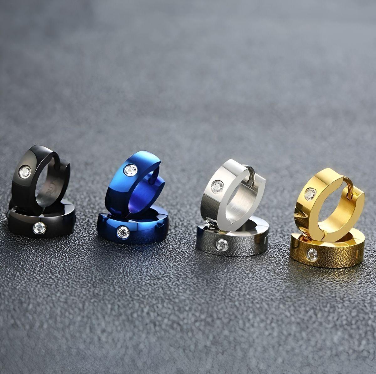 Aros Punk Hombre Mujer Silver Circone Earing Moda 2022 O2-2