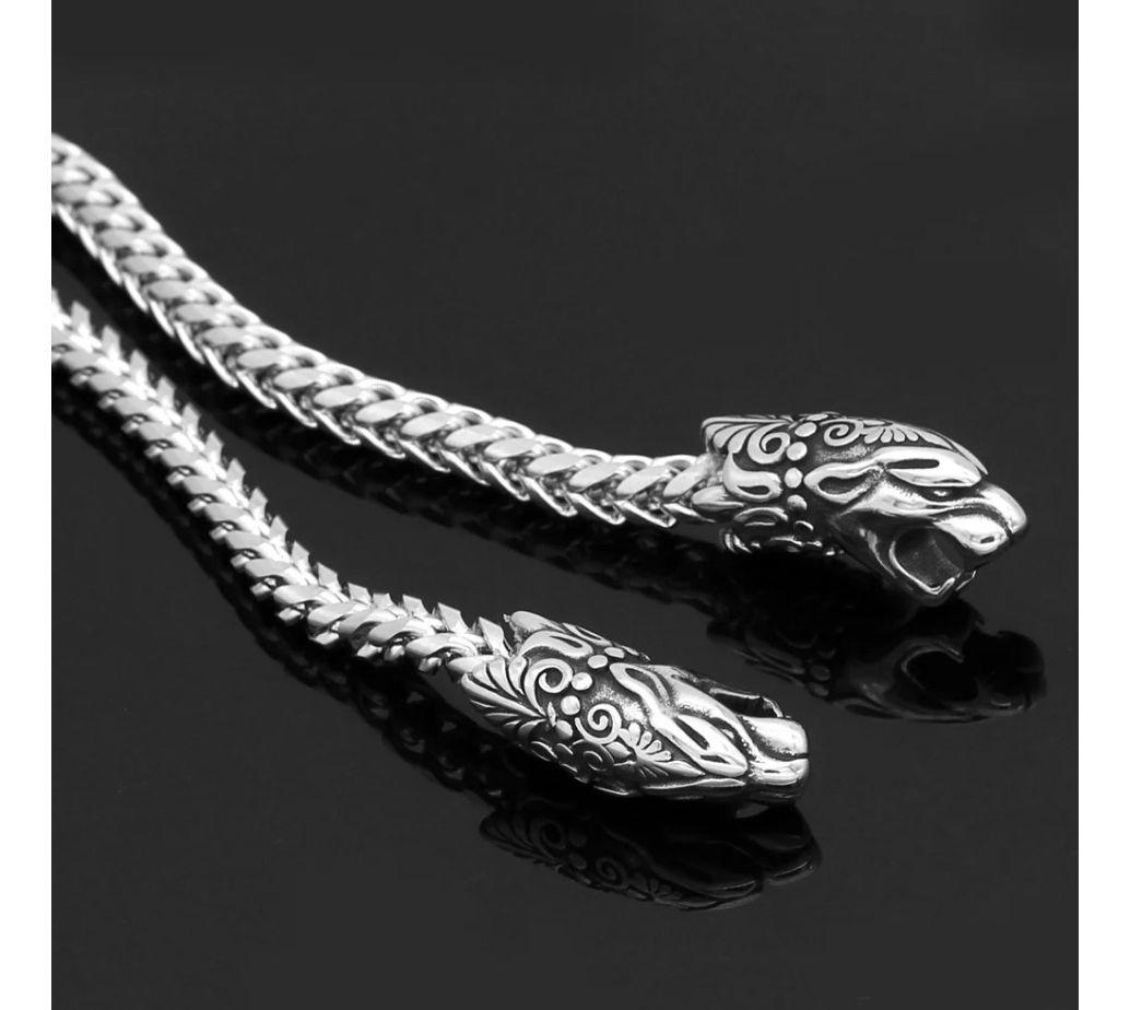 Collar Vikingo Martillo Nordico Mjolnir Acero Leon Nordico-4