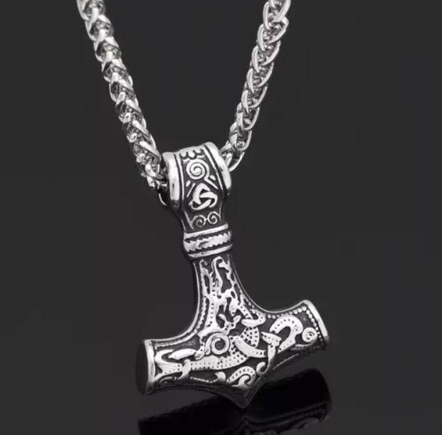 Collar Vikingo Martillo Nordico. Hombre Moda Masculina 2020-2