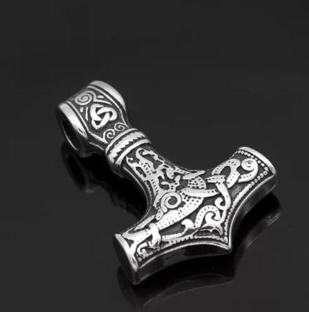 Collar Vikingo Martillo Nordico. Hombre Moda Masculina 2020-3