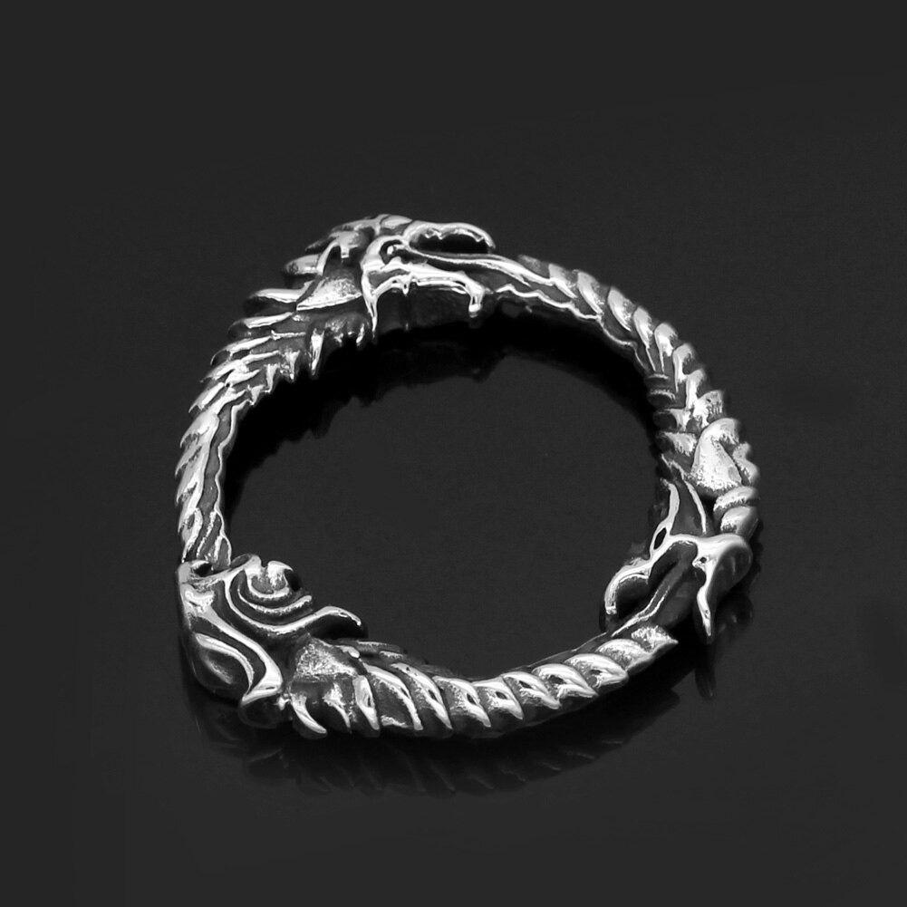 Collar Vikingo Dragones Circular Acero Hombre 2021-3