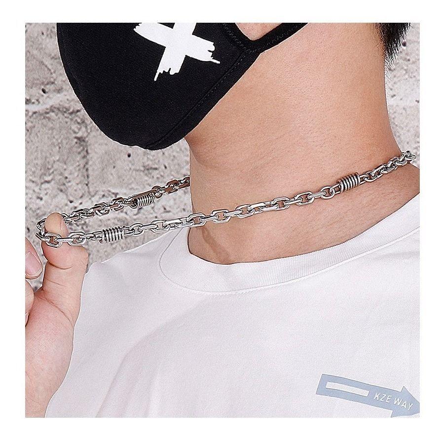 Collar Vintage Silver 7mm Hombre Mujer Moda Masculina-9