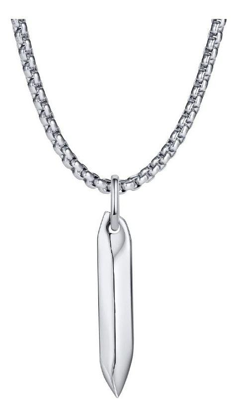 Collar Minimalista Silver Black Hombre Mujer Moda Masculina-7