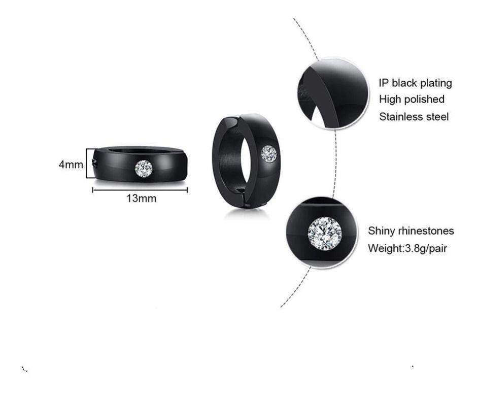 Aros Punk Hombre Mujer Dorado A Presion Circone Moda 2022-3