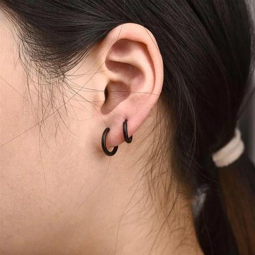 Aros Punk Black 12mm Hombre Mujer-6