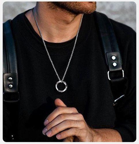 Collar Vikingo Titanio Circulo Runas Nordicas-5