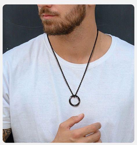 Collar Vikingo Titanio Circulo Runas Nordicas-6