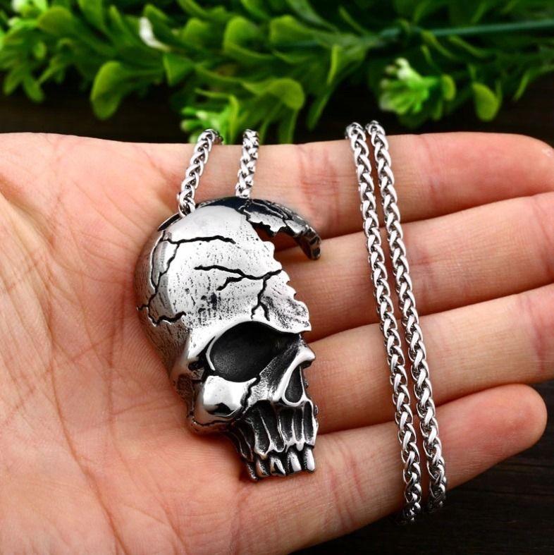 Collar Craneo Calavera Hombre Moda Masculina 2021 1-3
