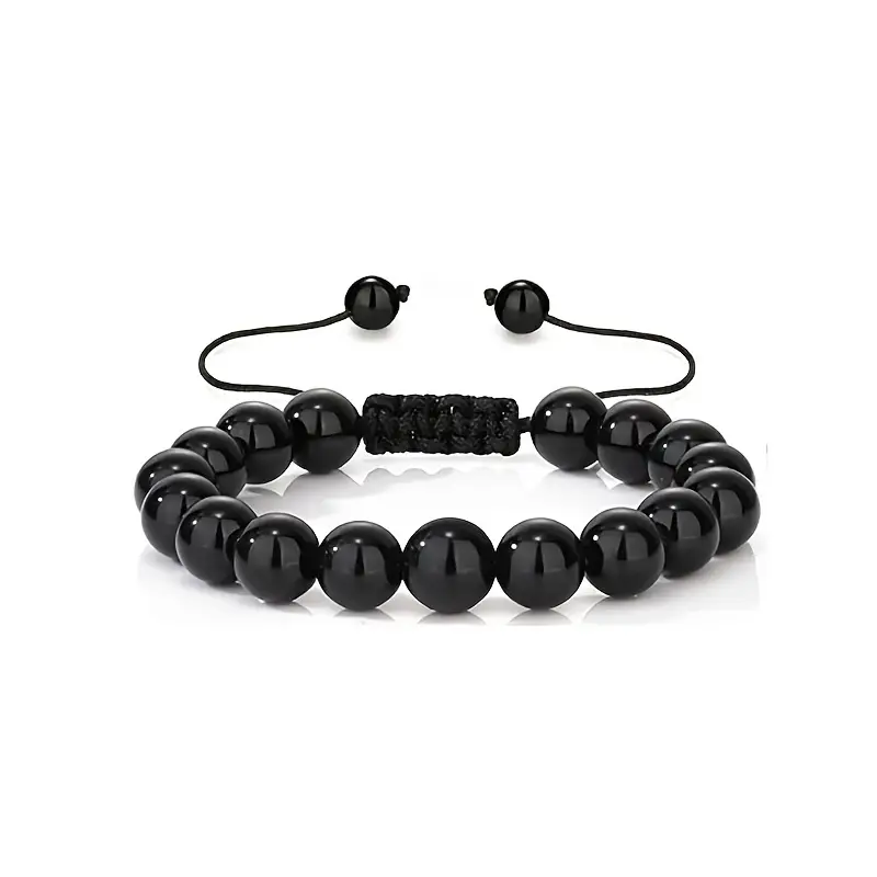 Pulsera De Piedra Onix 1 Hombre Mujer Moda-0