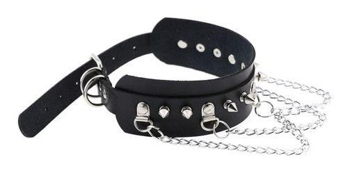 Collar Gargantilla Gótica De Cuero Hombre Mujer Puas-2