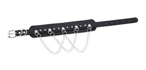 Collar Gargantilla Gótica De Cuero Hombre Mujer Puas-3