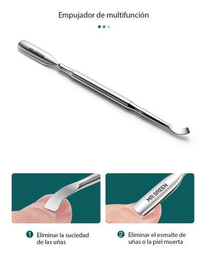 Cortaúñas Mr. Green Acero Inoxidable Manicure Corta Cutícula-3