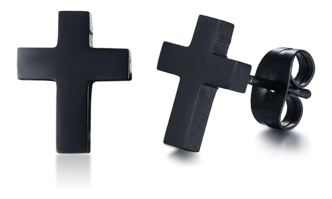 Aros Punk Cruz Black Guns Hombre Mujer Moda 2019 Vintage-0