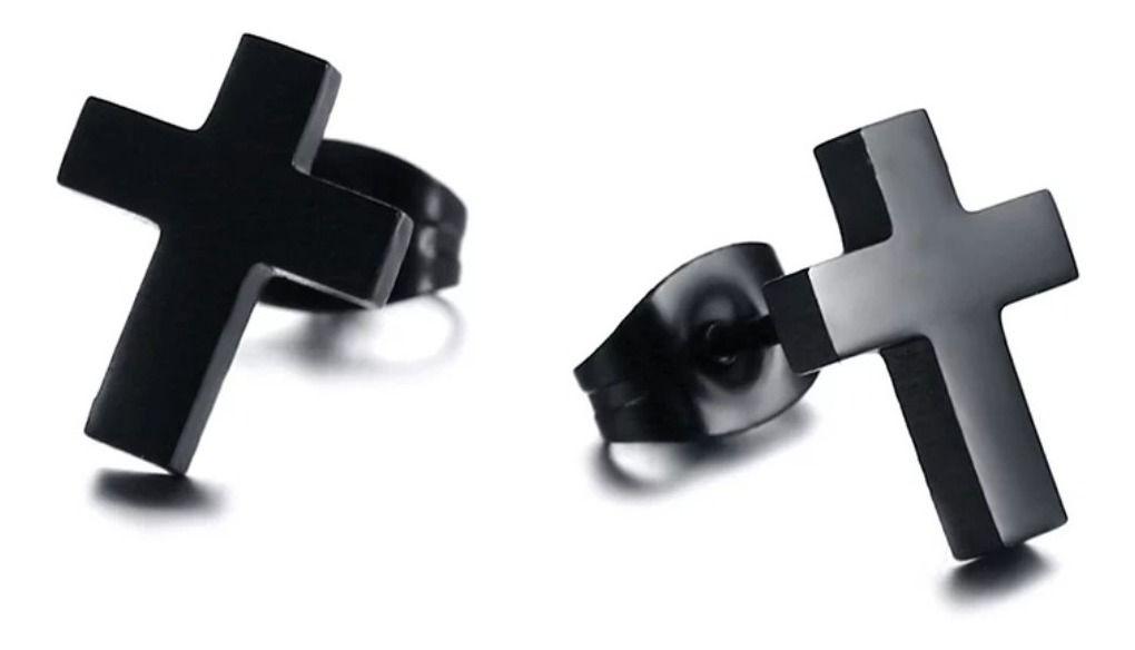 Aros Punk Cruz Black Guns Hombre Mujer Moda 2019 Vintage-2