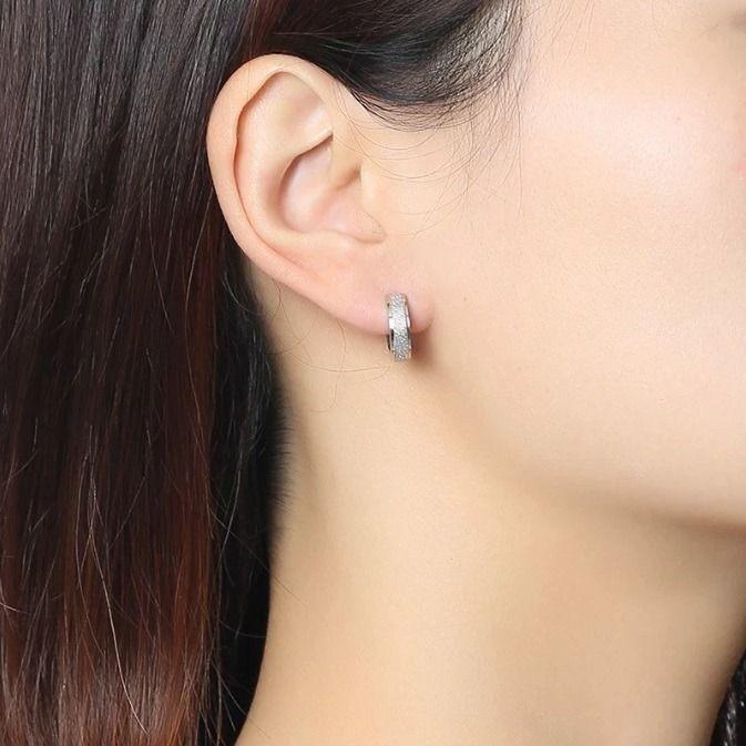 Aros Punk Hombre Mujer Silve Shinning Manba Earing Moda 2022-2