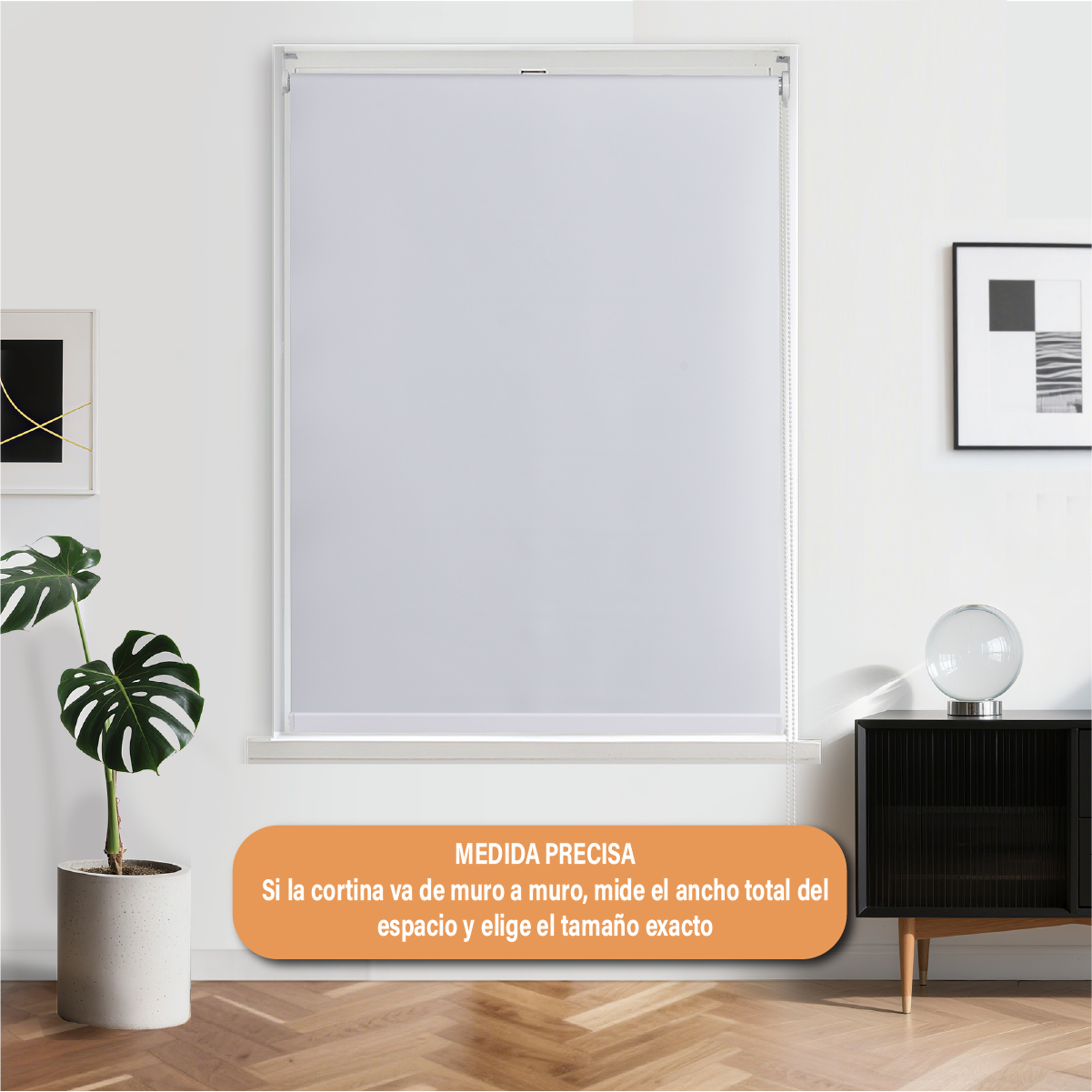 Cortina Roller Blackout 220 X 165 Cm Color Blanco Marca Sunfree-7