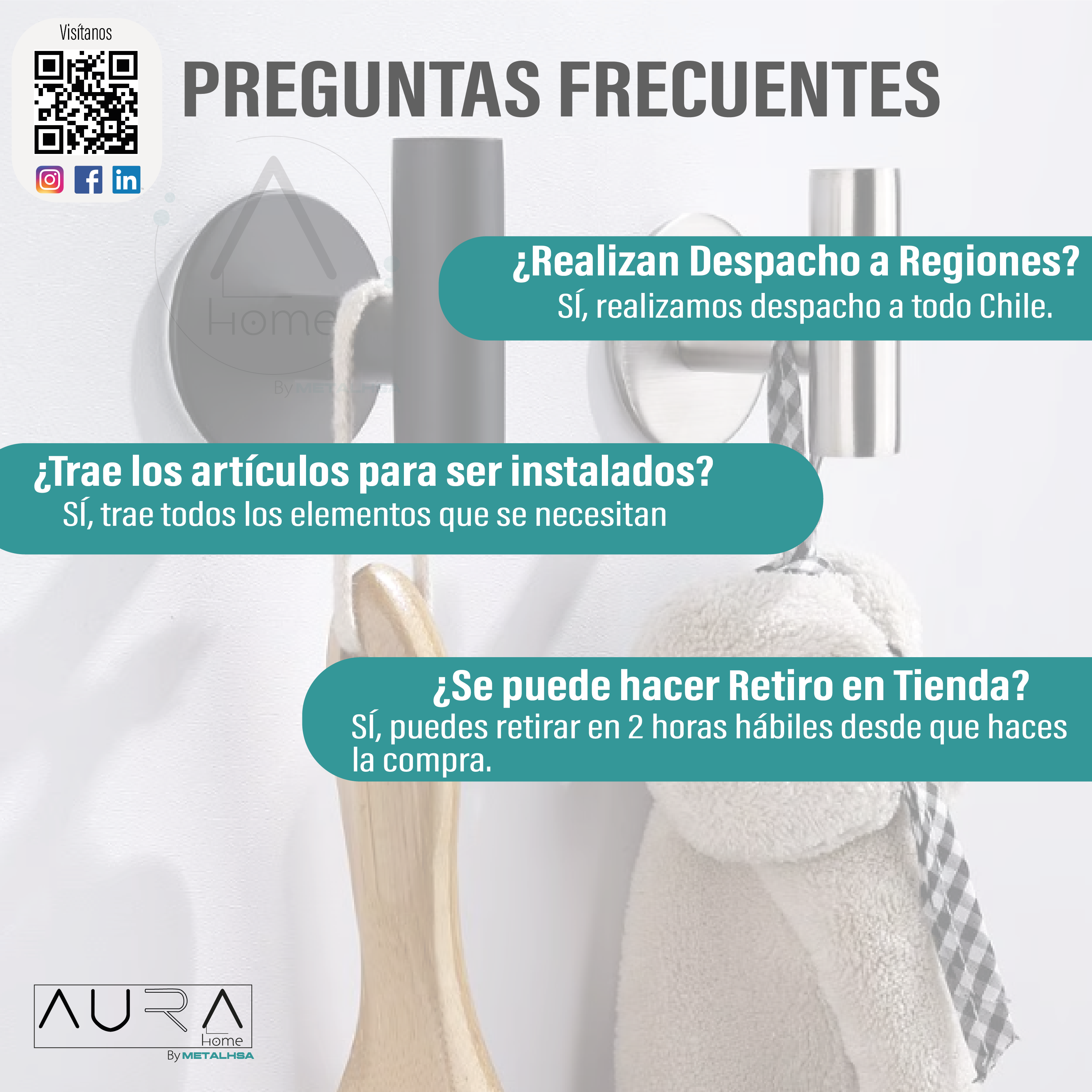 Set de Baño Inoxidable Plateado 5 Piezas-5