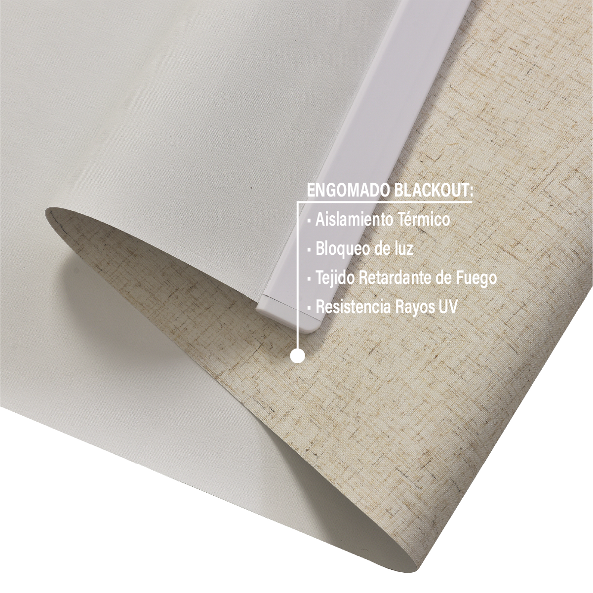 Cortina Roller Blackout 180 X 165 Cm Color Textura Lino Marca Sunfree-3