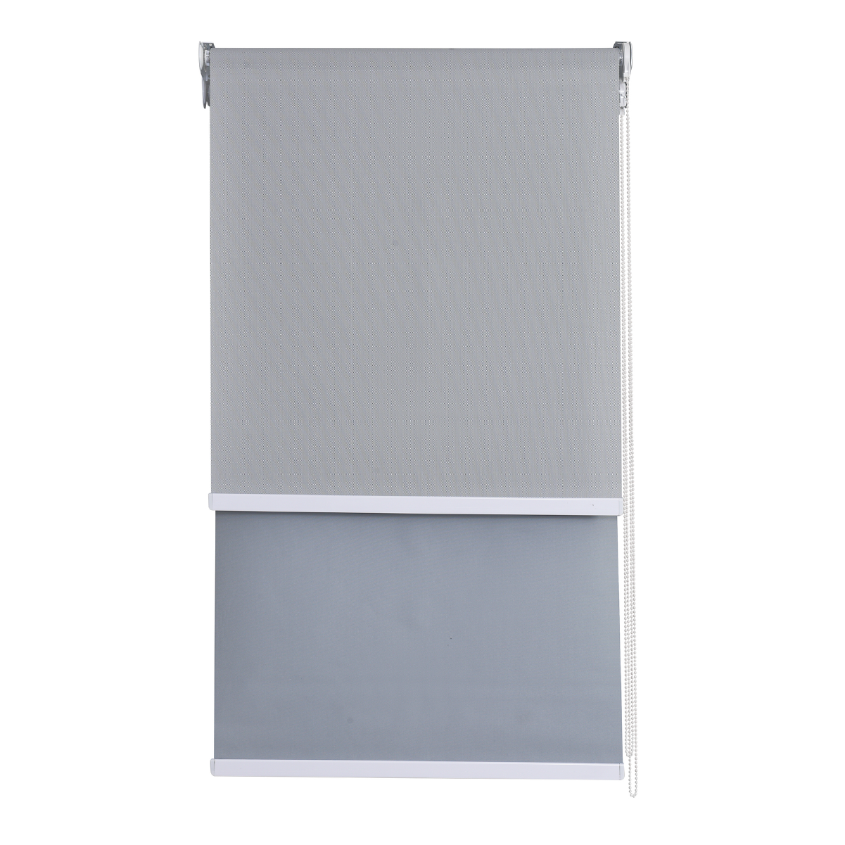 Cortina Roller Doble Blackout y Sunscreen 220 X 165 Cm Color Gris Marca Sunfree-0